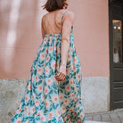 Robe femme Léna Mum en viscose fleurie Soft Bloom, vue de dos