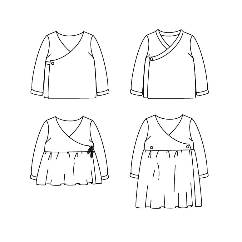 Patron de gilet et robe pour bébé 