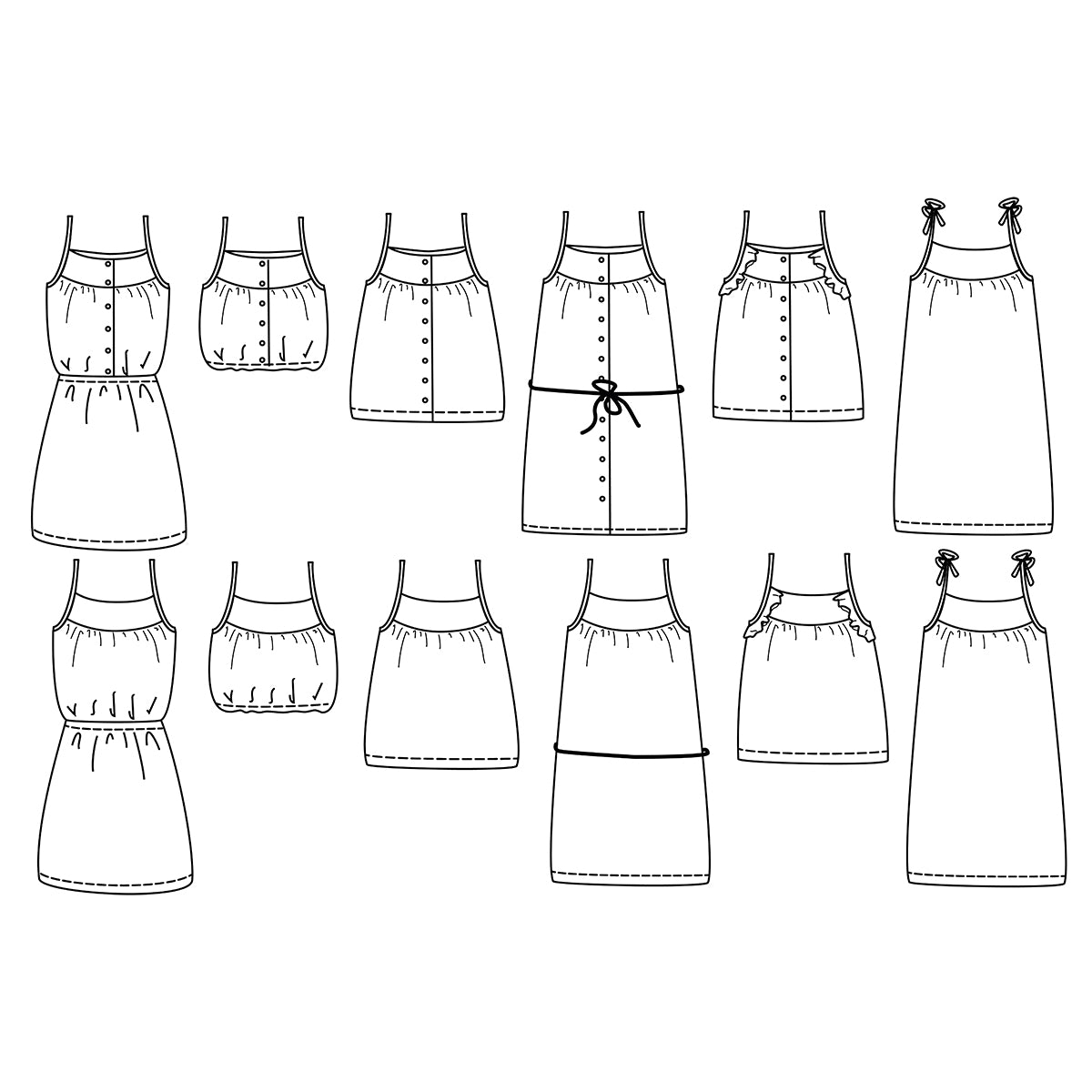 Patron de top et robe pour femme 