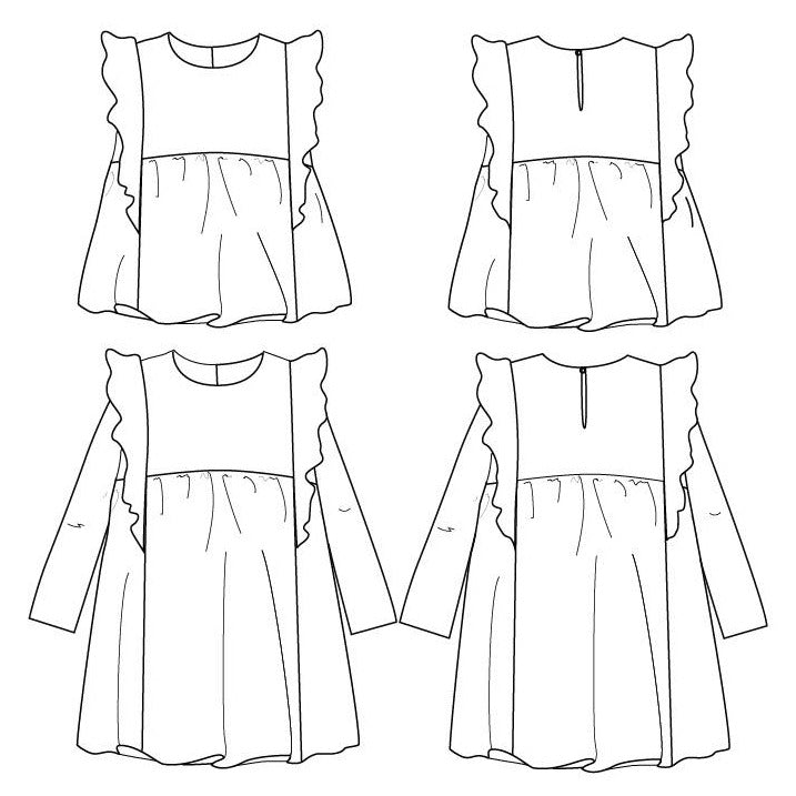 Patron de blouse et de robe pour enfant 