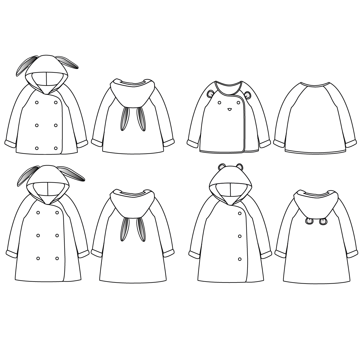 Patron de gilet, veste et peignoir pour bébé 