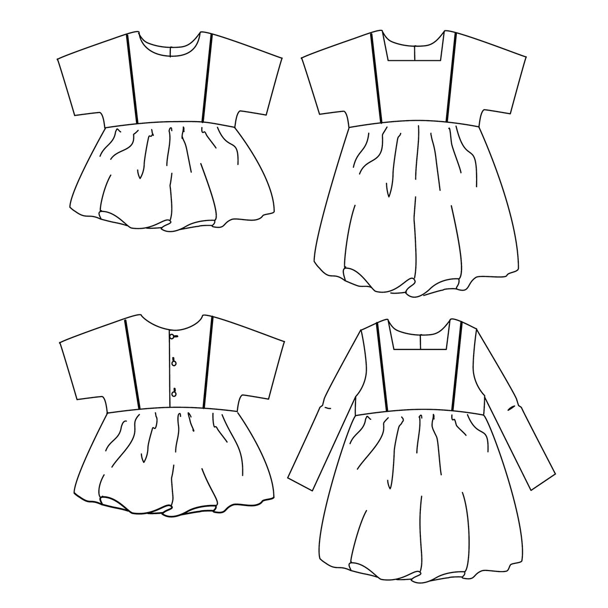Patron de blouse et robe pour femme 